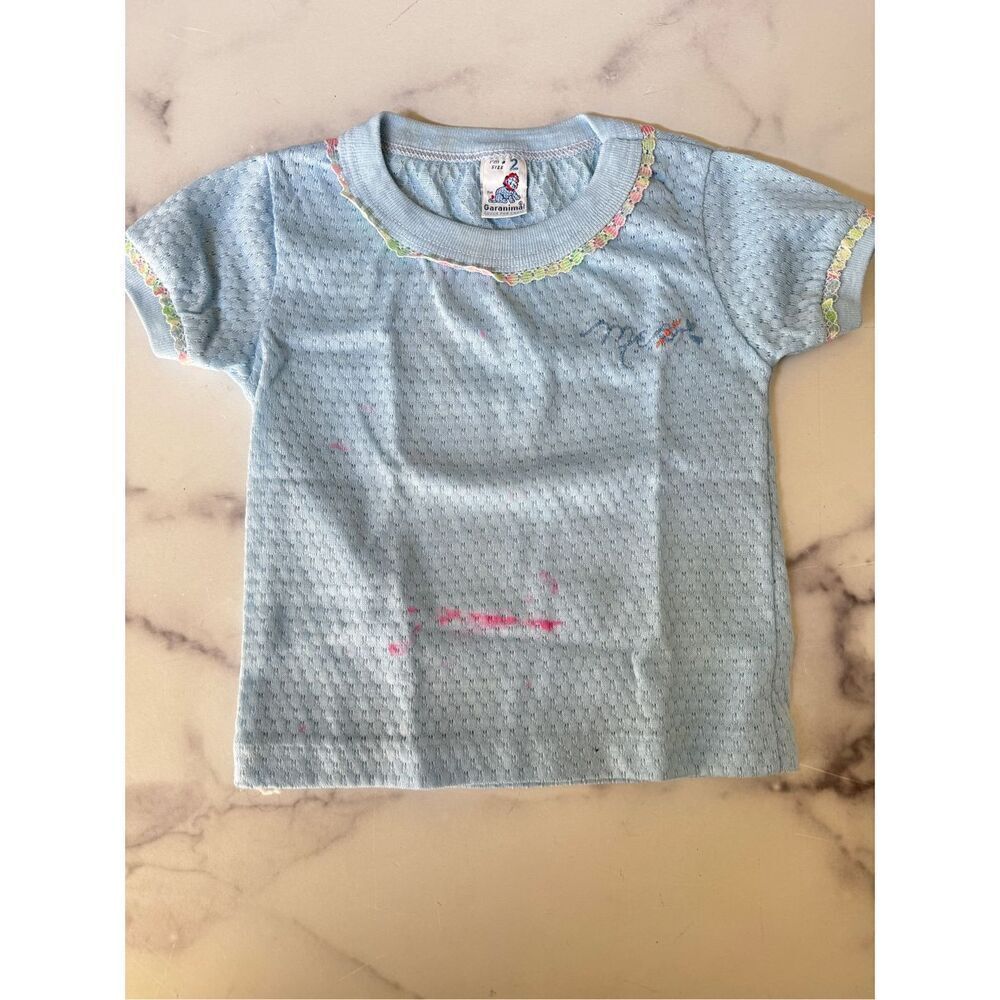 Boys 2t casual vintage tee shirt embroidered space